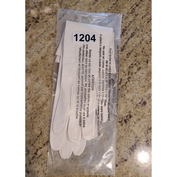 Vtg Size XS-S 6 Cream Soft Kid Leather Formal 10.5" Long Gloves Embroidered - Picture 15 of 15